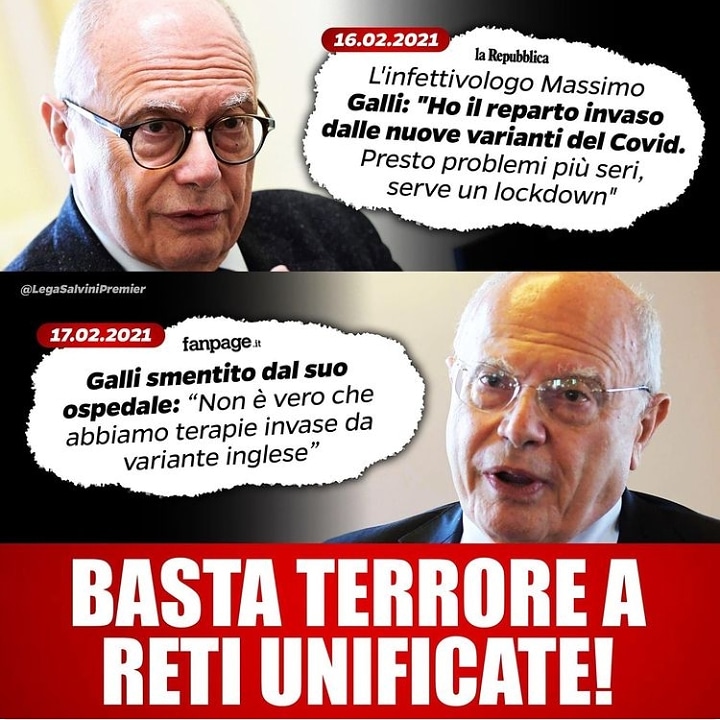 🚨 Basta terrore a reti unificate!!! 🚨

#varianteinglese #Legasalvinipremier #Galli #terrore #tv #fake