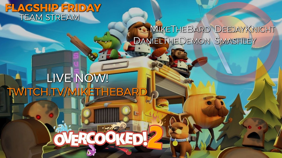 MikeTheBard (@mikethebard) on Twitter photo We're live with <a href="/TheFlagshipTV/">The Flagship</a> Friday!
Join us for the CHAOS.
<a href="/DeejayKnight/">LIQUID | Deejay Knight</a> <a href="/SmashleyTwitch/">Smashley ➡️ GCX</a> <a href="/DanieltheDemon/">DanieltheDemon</a> and I are about to serve you some delicious times.
twitch.tv/MikeTheBard We're live with <a href="/TheFlagshipTV/">The Flagship</a> Friday!
Join us for the CHAOS.
<a href="/DeejayKnight/">LIQUID | Deejay Knight</a> <a href="/SmashleyTwitch/">Smashley ➡️ GCX</a> <a href="/DanieltheDemon/">DanieltheDemon</a> and I are about to serve you some delicious times.
twitch.tv/MikeTheBard
