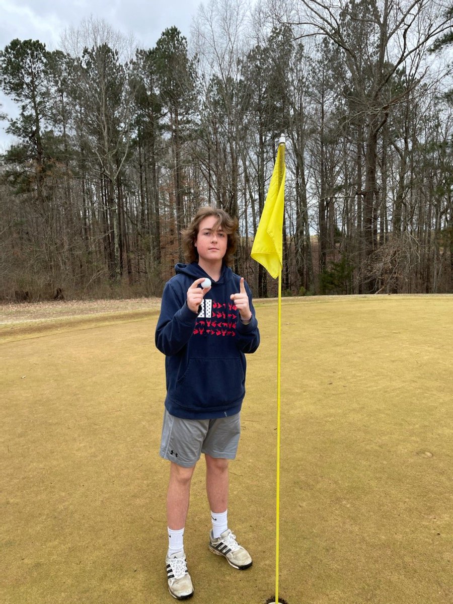 GHSeaglegolf's tweet photo. Congratulations to Eagle golfer @DawsonHudson12 on making his first hole-in-one today! We hope this is a good sign for this season. https://t.co/1u2w48RdA9