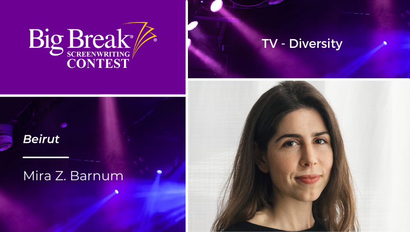 finaldraftinc's tweet photo. Big Break Screenwriting Winner for TV - Diversity, BEIRUT: Mira Z. Barnum (@mirazbar) https://t.co/bmPB4LMmTU