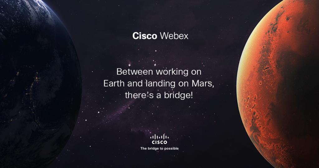 You don’t have to be a rocket scientist to use <a href="/Webex/">Webex</a> (though rocket scientists absolutely use Webex).

#Mars2020 #BridgeToPossible