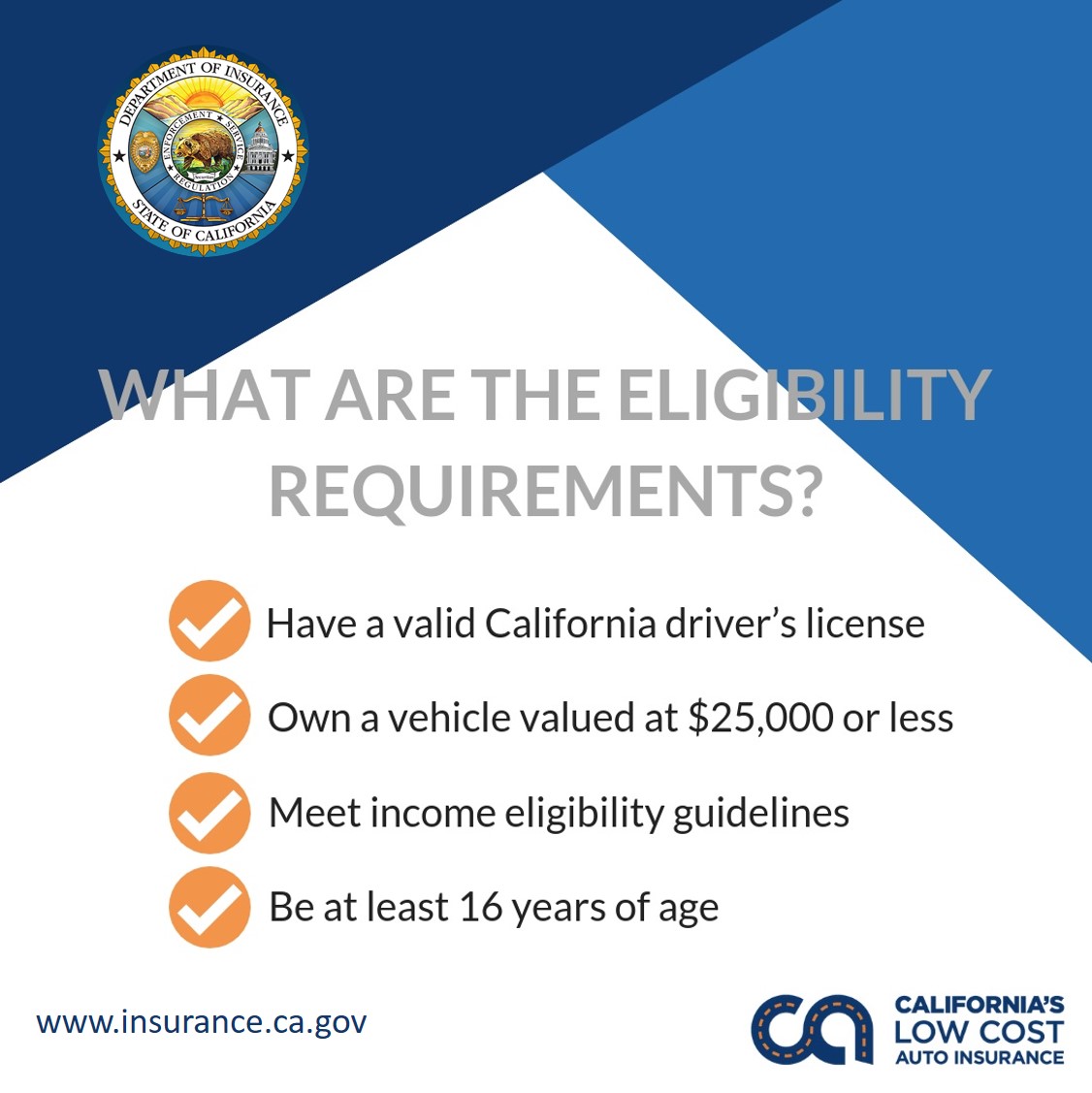 LACo_DPSS's tweet photo. Need low-cost insurance?  California Department of Insurance may be able to help you! Visit https://t.co/9InaKJAqzr to learn more. 

#carinsurance #lowcostinsurance @CountyofLA  @MayorOfLA  @LongBeachMayor  @EthnicMediaSvc https://t.co/U6QQZDtunh