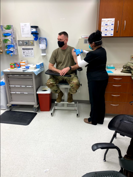 USArmyFortSill's tweet photo. Shout out to @Reynolds_AHC for giving @6_fires, @7Fires3, @redleg6_kob and @CSM_Mac their second doses of the COVID-19 vaccination! We highly encourage you to get yours when the chance comes!
@TRADOC @PaulFunk2 @usacac @TradocDCG https://t.co/dN84IWTdql