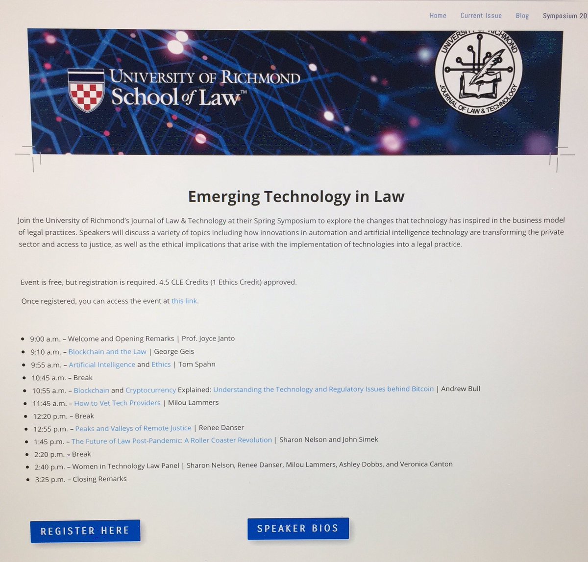 christinayiotis's tweet photo. #EmergingTechnology in #Law @gsgeis Tom Spahn AndrewBull Milou Lammers @ComplianceJD @ReneeDanser @sharonnelsonesq John Simek, Ashley R. Dobbs Veronica Canton @VLGAC #ArtificialIntelligence #Blockchain #Ethics #RemoteJustice #VendorDueDiligence #WomenInTechnology
@URLawSchool https://t.co/GGfw2mQEGa