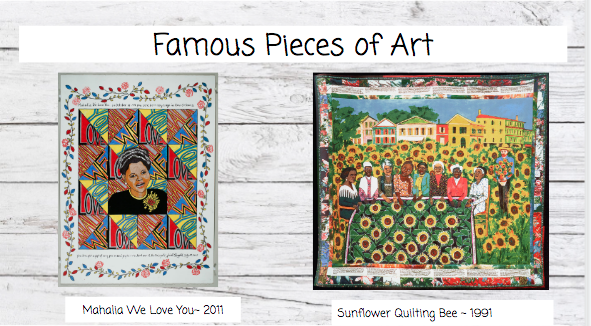 track_miss's tweet photo. Our Artist Study today was all about Faith Ringgold. We learned not only how talented she is as an author and artist. But also how strong she is because she has fought for equality and representation in the art world!! #strongfemalerolemodels #BlackHistoryMonth https://t.co/v8fZLQ62by
