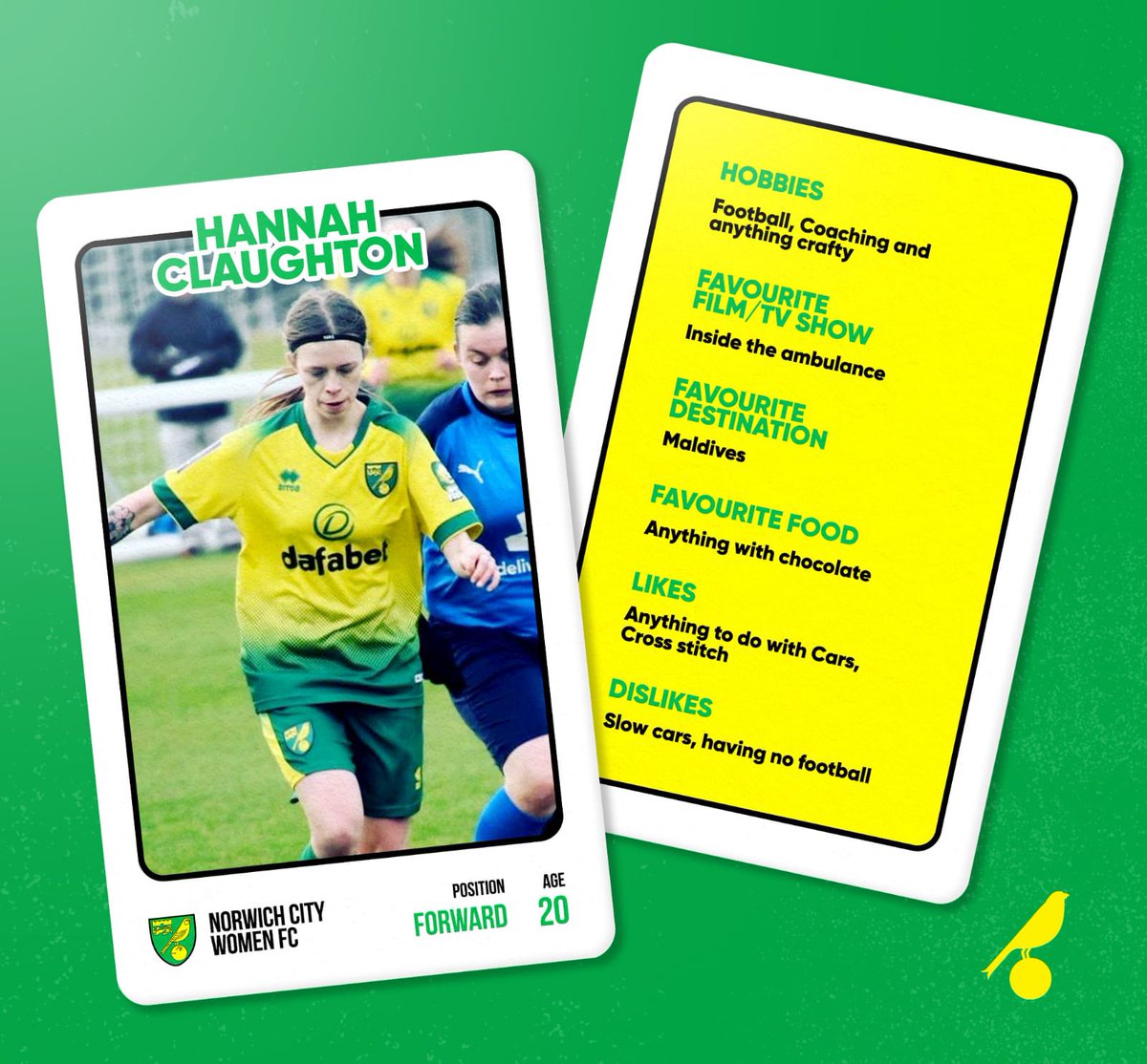 NorwichCityWFC's tweet image. Get to know our team: @hclaughton88 

We completely agree that everything tastes better with chocolate 🤩😋🍫

#NCWFC #NCFC #GetToKnowOurTeam
