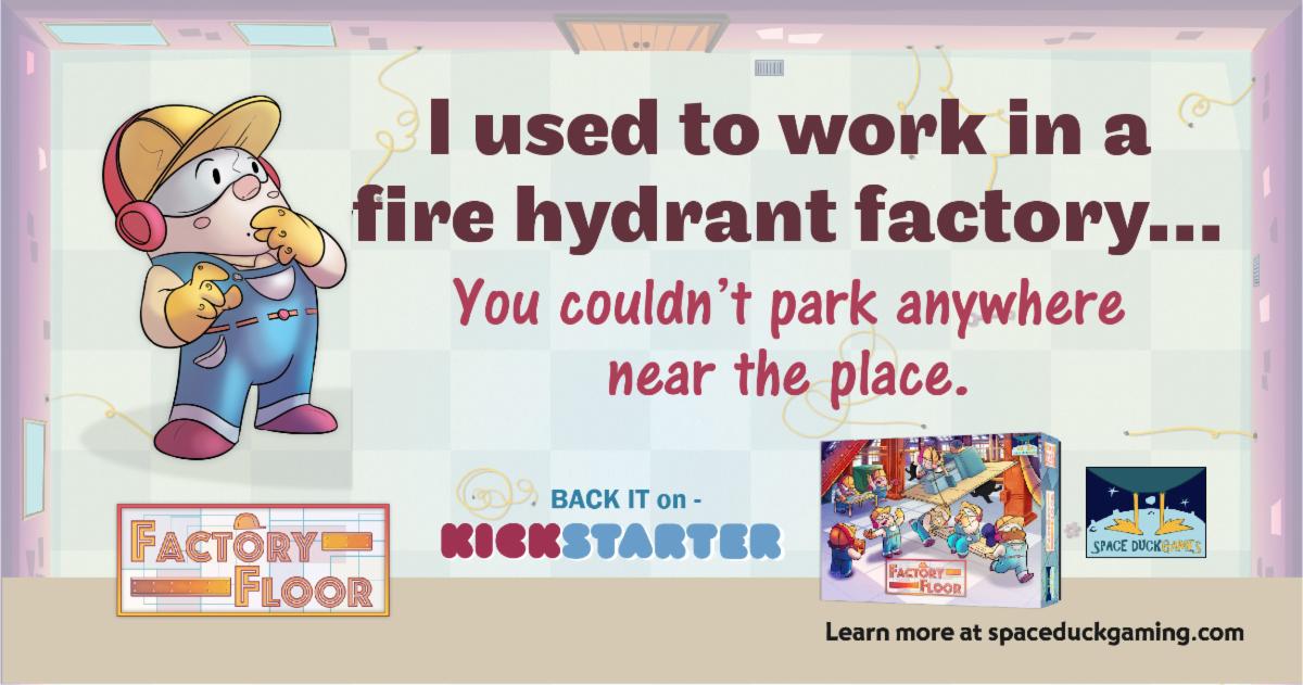 FactoryFloorBG's tweet photo. It's FRIDAY! Here at the factory, we have something extra special to be happy about. Factory Floor reached 100% funding on Kickstarter today🥳 More about the game at https://t.co/riFPBl4YDu
This funny is by Steven Wright, enjoy! #boardgames #FridayFunnies #tabletopgaming #kickst https://t.co/FfnEUrQDSA