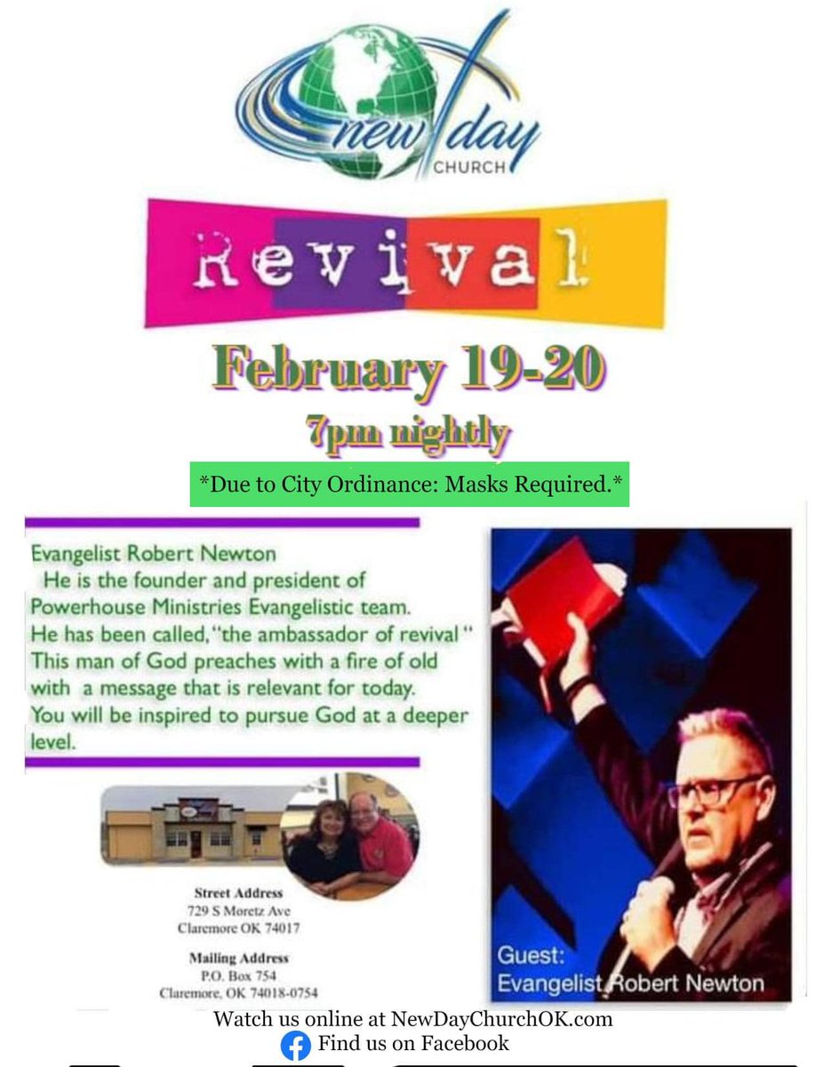 Revival tonight with <a href="/robert83199153/">Powerhouse Ministry</a>. Come expecting!!!