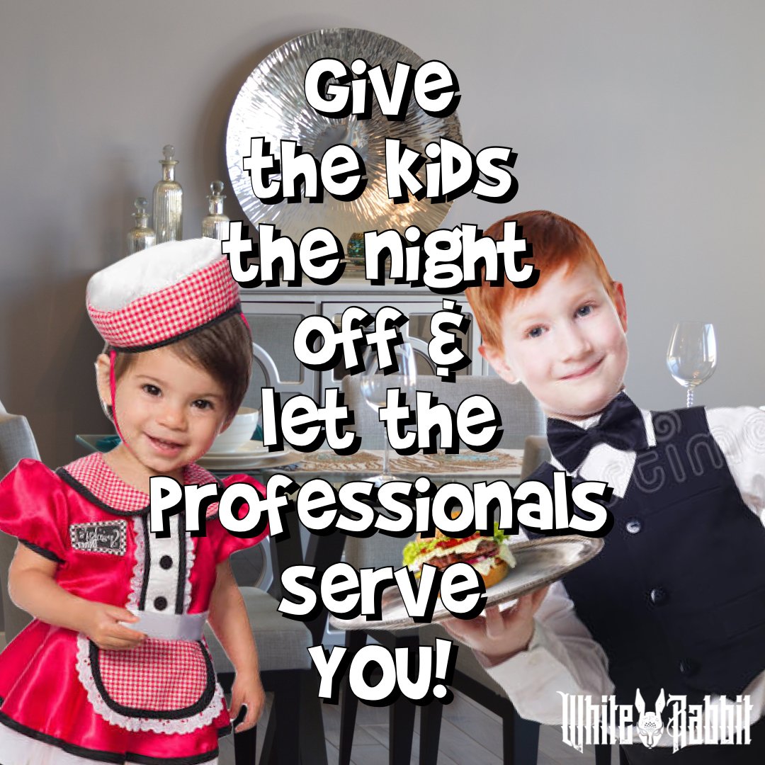 Sure they look so darn cute in those costumes you got them from Amazon, but let’s face it, Scarlett just keeps bringing you Fish Crackers and Adam can’t mix a cocktail to save his life!
We are #OpenForDineIn | Monday - Saturday | 4pm - 10pm
📱bit.ly/2LwcWPB for more info