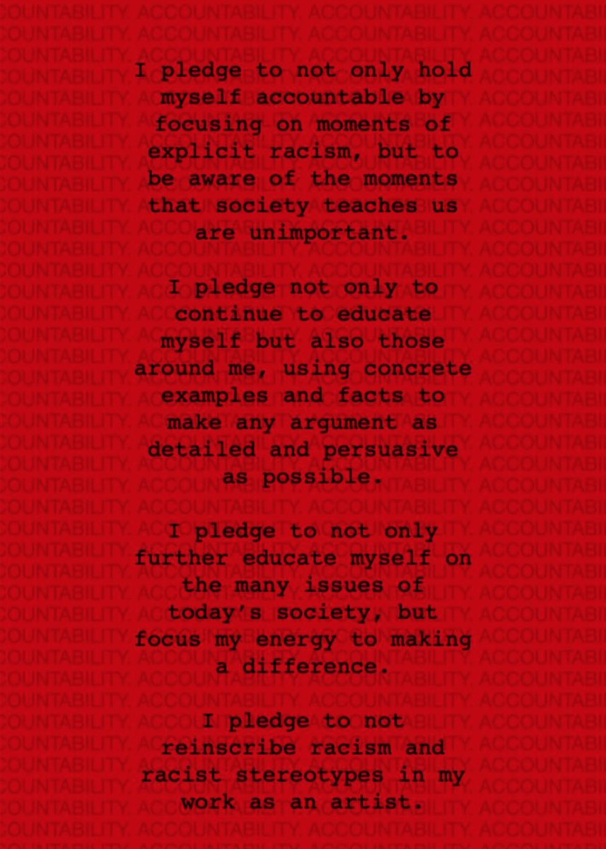 EugeneLang's tweet photo. Accountable Being: Zine by Writing the Essay I Students💫

A collective project produced from the #LangFirstYear "Dismantling the House That Race Built" course (Fall 2020)✍️

Full Zine 👉https://t.co/xig5wb5HJc

#NerdyLang #WritingCommunity #TheNewSchool https://t.co/ZJ8PAj6hPS