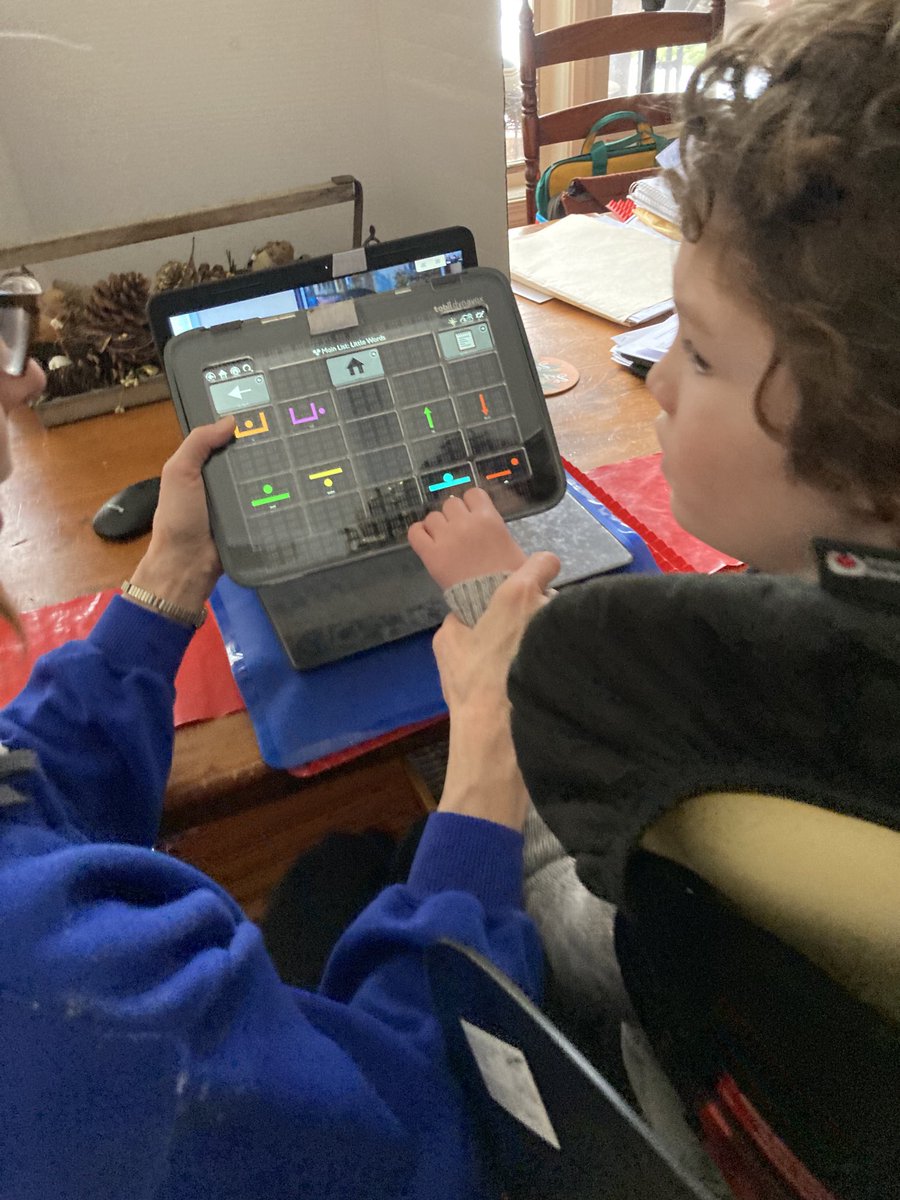 AmbHeffern's tweet image. ⁦@TobiiDynavox⁩ you should include ⁦@TacScreen⁩ w all your talkers.  Lightly bumpy surface helps user find button.