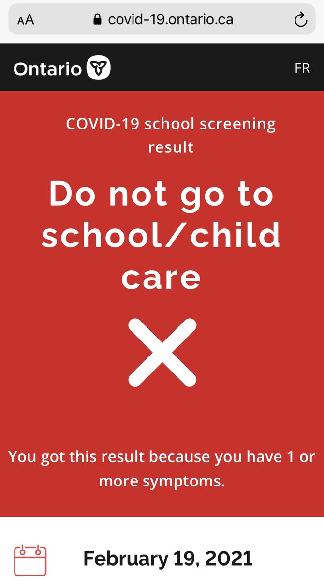 tristan_sudbury's tweet photo. ⭐️⭐️ BREAKING NEWS ⭐️⭐️ Ontario makes MANY changes to student screening tool.

😷Any ONE symptom (including runny nose) = DO NOT ATTEND

  ➡️ You MUST test negative OR Stay home for 10 days

  ➡️ Siblings &amp; other people in household SHOULD stay home until test comes back negative https://t.co/Vv62nyTJuw