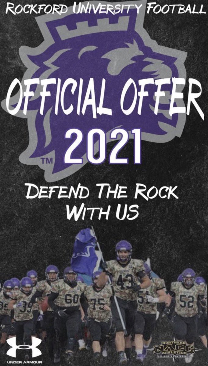 Blessed to receive another offer to play football at Rockford University!!🟣⚫️