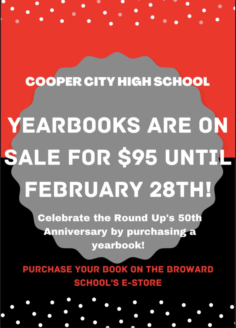 RoundUpCCHS's tweet photo. Purchase your yearbook for $95 until February 28th! 🤍❤️🖤 https://t.co/yZW1IE4ccW