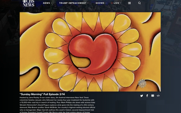 MySupportPal's tweet photo. CBS Sunday Morning 2/14 episode … see the featured heart painting by Stevens Jay Carter @Picassoson! Congrats bro-in-law! 👏🏽👏
https://t.co/ipaSn66MS2 https://t.co/yW4PzIhCOd