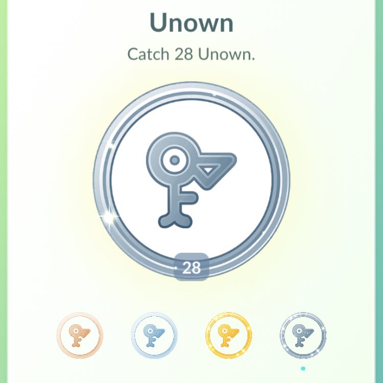 anettkahena.pokemongo on X: Unown Platinum Medal ☺️ Do you have 28  different?  / X