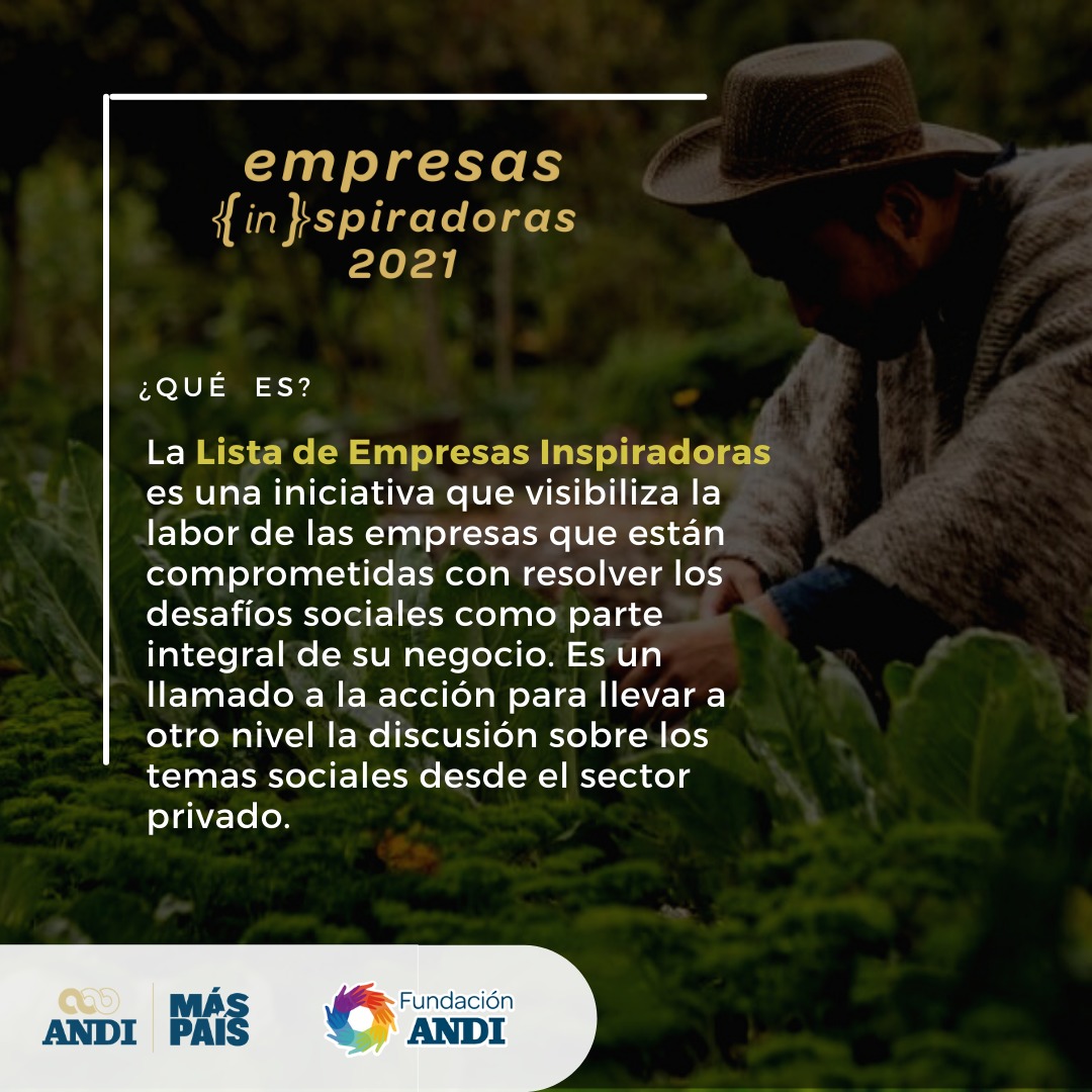 ANDI_Colombia's tweet photo. La @FundacionANDI abrió la convocatoria para participar de la Lista de #EmpresasIN 2021. Conozca de qué se trata y solicite el formulario de registro👇 https://t.co/z7MHYLpN5u