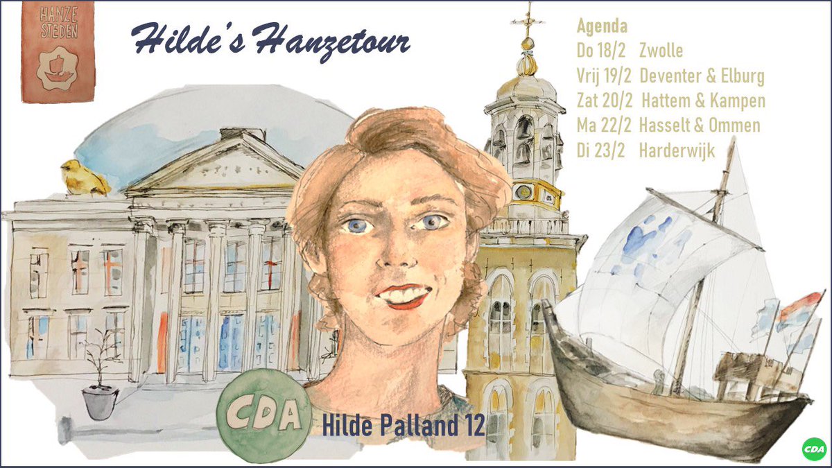 Vanochtend bezoek aan <a href="/hanzestad/">Hanzestad</a> #Deventer! Met <a href="/mevers7/">Marcel Evers</a> &amp; Peter Brouwer door de binnenstad gelopen en in gesprek met en over #ondernemers, #retail en plan De nieuwe binnenstad. Daarna Hanze ambassadeur en Deventenaar Harry Webers gesproken. #HildesHanzetour Dag2 <a href="/CDADeventer/">CDA-Deventer</a>