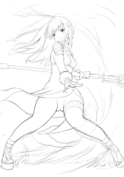 コミッション進捗
線画(仮)でけました
完成までも少しお待ちくださいませ 