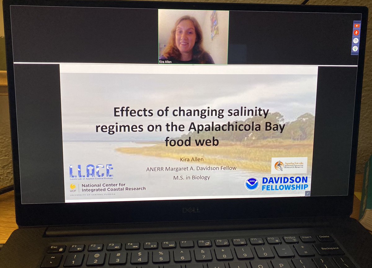 So proud of my student <a href="/curious_kira/">Kira Allen</a> for presenting her thesis work today at the <a href="/ApalachNERR/">Apalachicola NERR</a> Symposium. She did an amazing job and I couldn’t be more proud!! #WomenInScience <a href="/LLACE_UCF/">Lewis Lab of Applied of Coastal Ecology</a> <a href="/UCFCoastal/">UCF Coastal</a> #davidsonfellowship @noaa