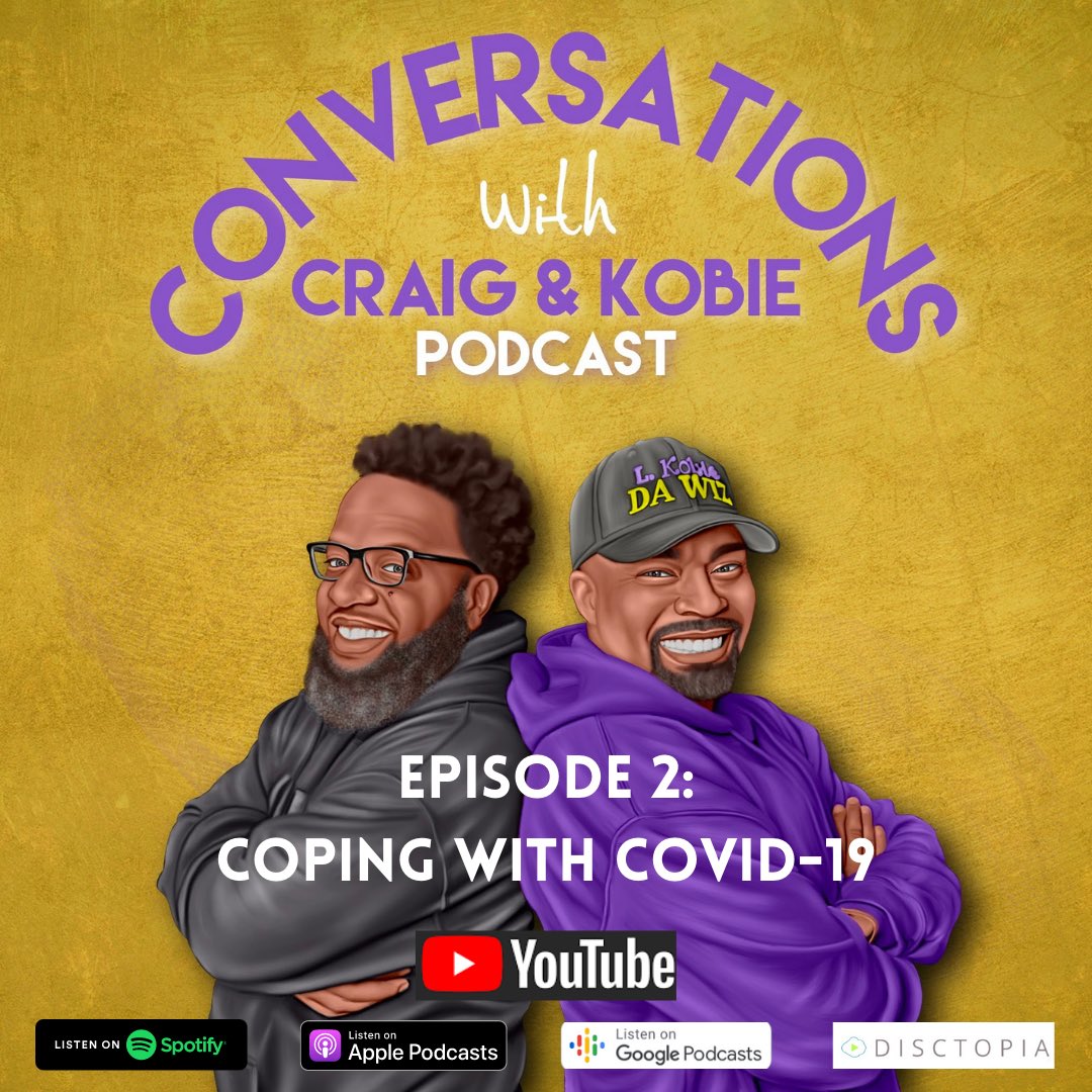 Craig Q. King, NBCT (@cqking) on Twitter photo Episode 2: Coping with COVID-19 is now available! Click on the link in the bio to watch on YouTube or listen on your favorite streaming platform! This is a goooood one! Log on TONIGHT at 6:30pm as we go LIVE on Facebook to talk about the podcast! #craigandkobie <a href="/craigandkobie/">@craigandkobie</a> Episode 2: Coping with COVID-19 is now available! Click on the link in the bio to watch on YouTube or listen on your favorite streaming platform! This is a goooood one! Log on TONIGHT at 6:30pm as we go LIVE on Facebook to talk about the podcast! #craigandkobie <a href="/craigandkobie/">@craigandkobie</a>