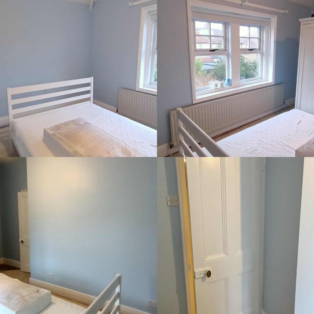 brooksdecor71's tweet image. Bedroom completed today.
Ceiling - Macpherson Vinyl Matt
Walls - Valspar v700 Mid Sheen
Woodwork - @JohnstonesTrade Aqua Guard Satin.
Radiator is being replaced and surprisingly the Valspar wasn't as bad to use as my previous experience.

#painting #decorating #whitleybay
