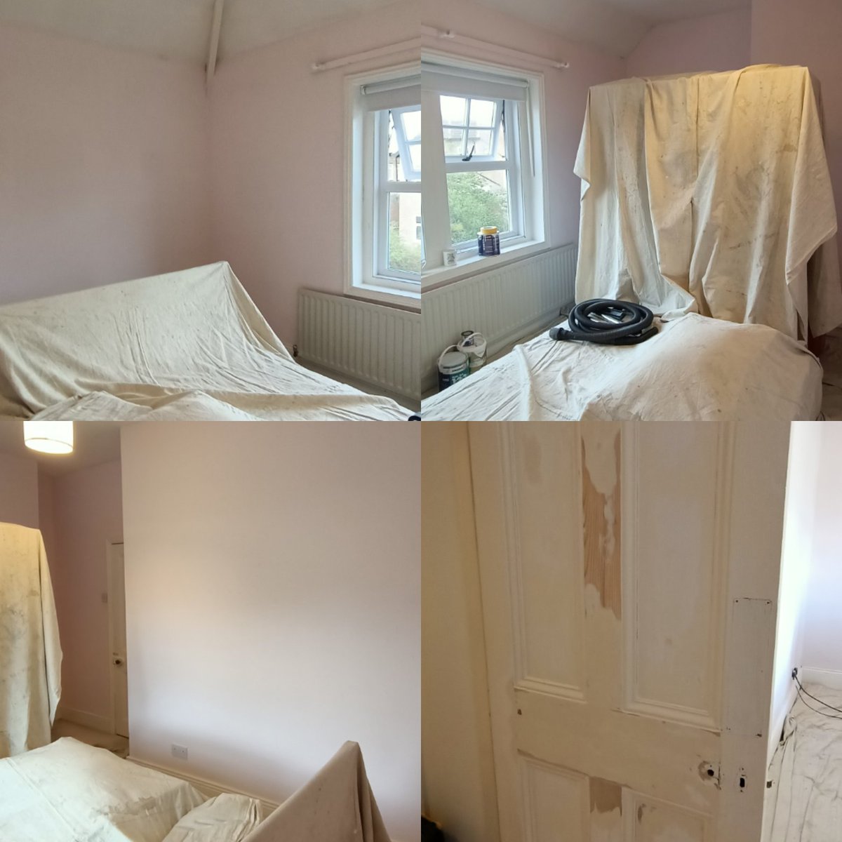 brooksdecor71's tweet image. Bedroom completed today.
Ceiling - Macpherson Vinyl Matt
Walls - Valspar v700 Mid Sheen
Woodwork - @JohnstonesTrade Aqua Guard Satin.
Radiator is being replaced and surprisingly the Valspar wasn't as bad to use as my previous experience.

#painting #decorating #whitleybay
