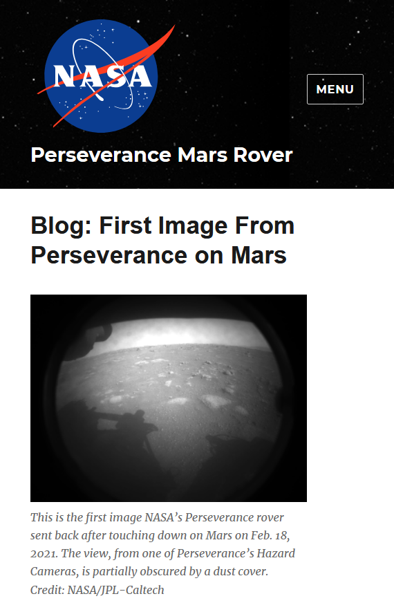 Timednews Com Nasa毅力号火星车成功传回首图将完善数据链 2月18日 美国国家航空航天局 Nasa 毅力 号 安全登陆火星 火星车着陆数分钟后传回一张火星表面的影像 T Co Tjpanpv71b T Co Ddv030golb Twitter