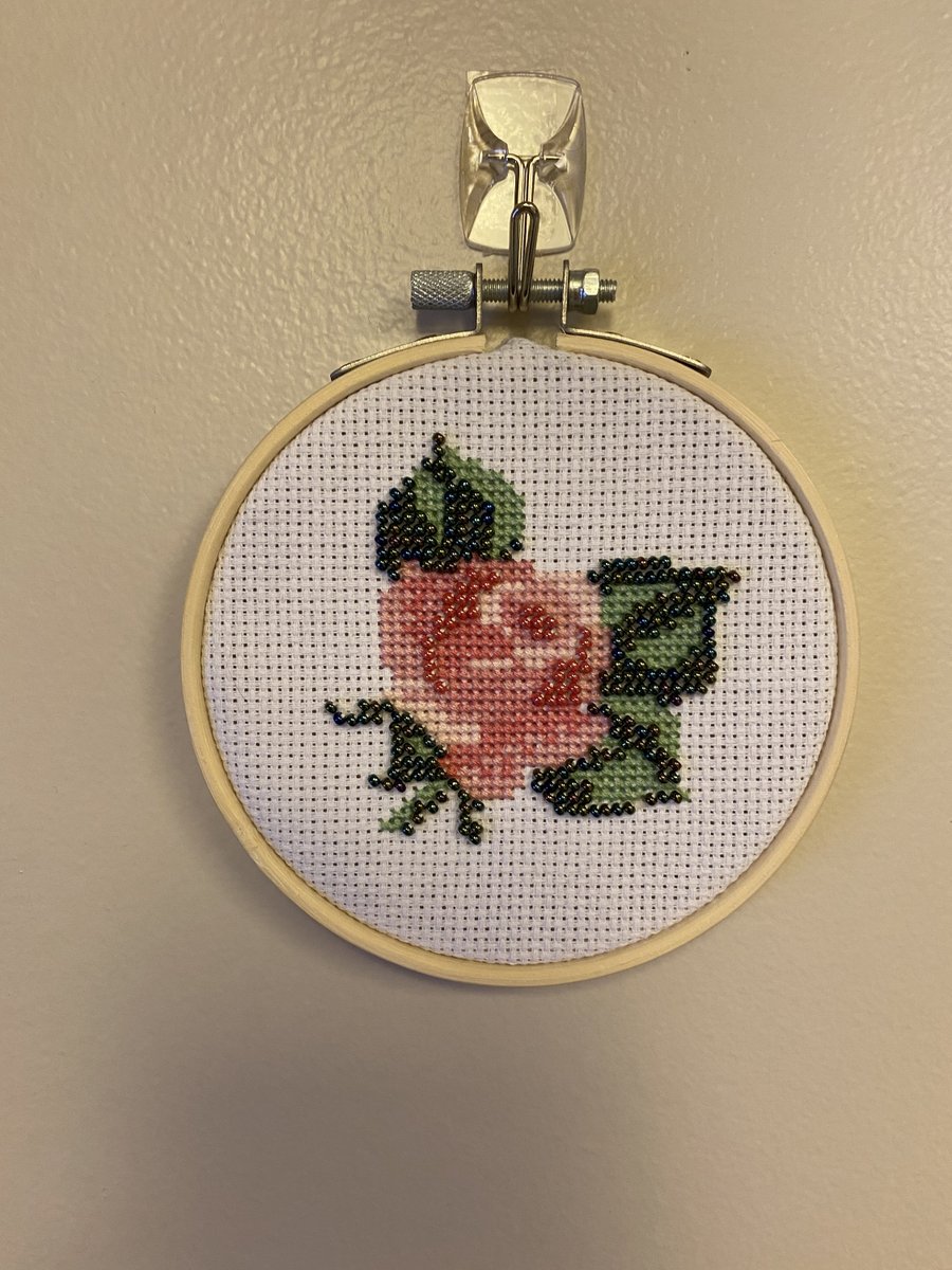 Excited to share the latest addition to my #etsy shop: Beaded Single Rose Cross Stitch Kit etsy.me/3khbM89 #embroidery #crossstitchkit #easycrossstitch #simplecrossstitch #crossstitch #crossstitchpattern #crossstitchgift #quickcrossstitch #embroiderykit