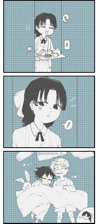 Day 5: [Sick]

Sabito has come to visit sick Giyuu ft. Tsutako! They're very cute.
Busy this week so I just did one more;; 

#錆義 #sabigiyuu #kimetsunoyaiba  #SbGyValentinesWeek