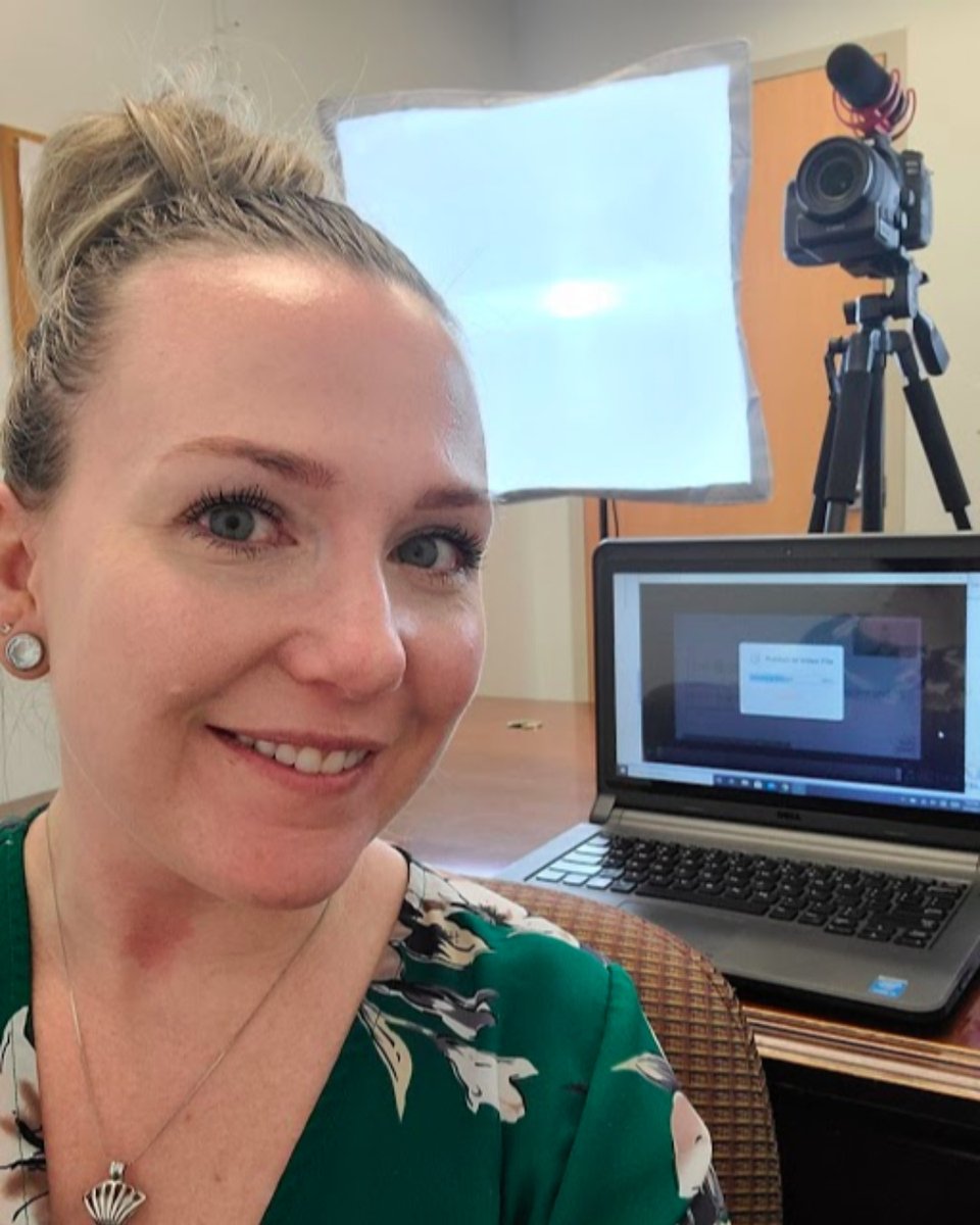 Teaching in an online platform looks very different than in a classroom.  Here is our ED, Katie Donoviel filming her segment for the panel "Developing Effective Materials for adolescent and Adult Emergent Readers" for the 2021 International TESOL Convention. #ESLC #ESLCEveryday