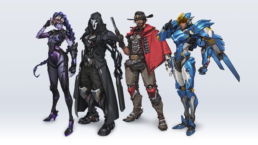 Overwatch On Twitter Squad Goals Widowmaker Reaper Mccree And Pharah New Looks For Overwatch 2