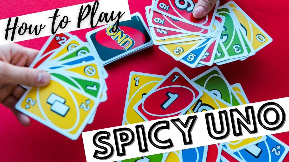 FunGameStuff's tweet image. How to play Spicy UNO - see the rules for this fun UNO card game variation: bityl.co/5gEO