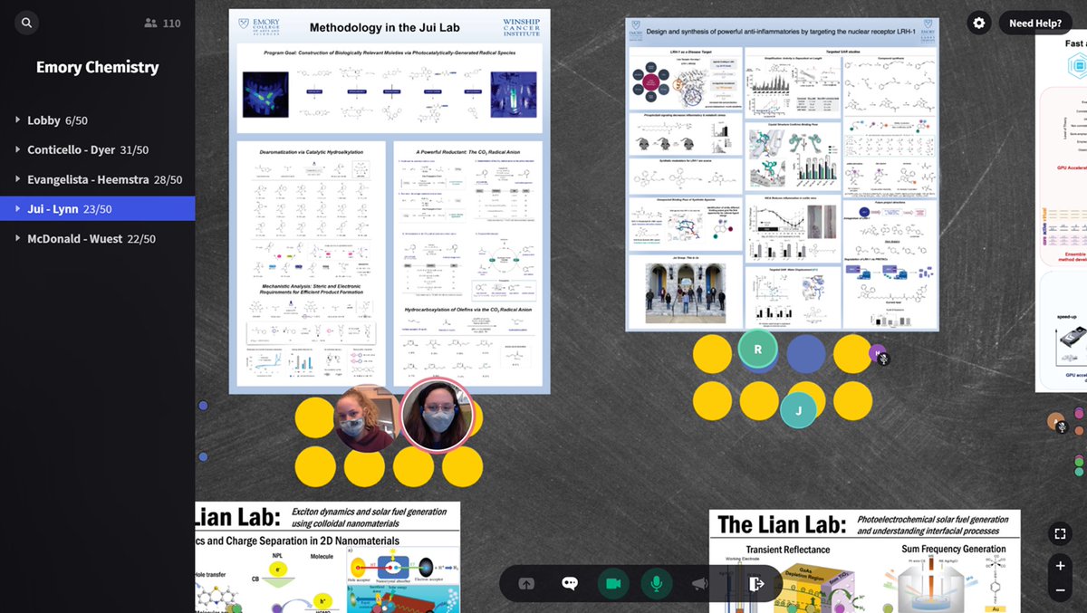 Jui_Group's tweet image. Enjoying sharing our research with potential @EmoryChem students at the #SpatialChat poster session!