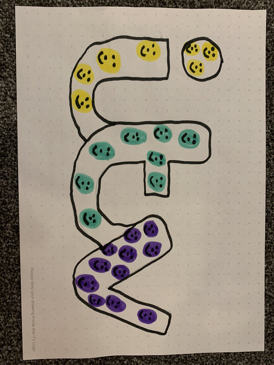Phantompratty's tweet photo. @ITV here are my daughter Annie's logo designs. We hope you like them #ITVKidsCreate https://t.co/FuOswQJWrS