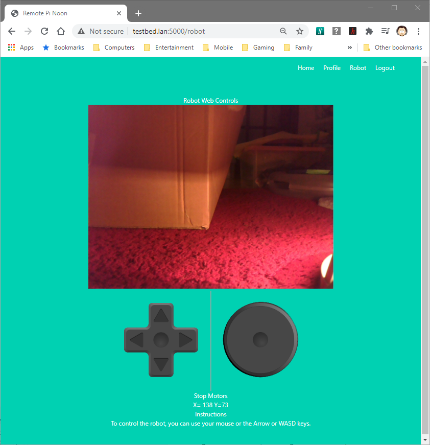 CannonFodder's tweet image. Been working on better security for #RemotePiNoon
Now have a login screen and the robot control page can only be accessed by a logged on user. #PiWars #MicroPiNoon