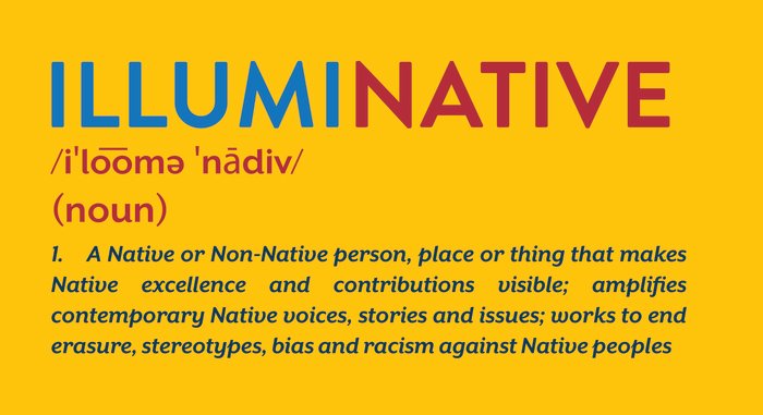 IllumiNative's tweet photo. On #WorldDayofSocialJustice we want you to join us! Being IllumiNative is a challenge to our allies to use their platforms to uplift Native excellence &amp; work to end the invisibility of Natives. You are critical to uplifting accurate &amp; contemporary stories of Native peoples. https://t.co/D05wHchLz9