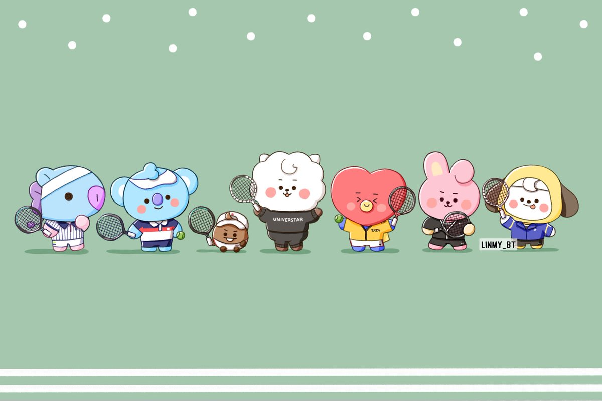 Tennis Sonyeondan Baby Bt21ver Bt Linmy Slow のイラスト