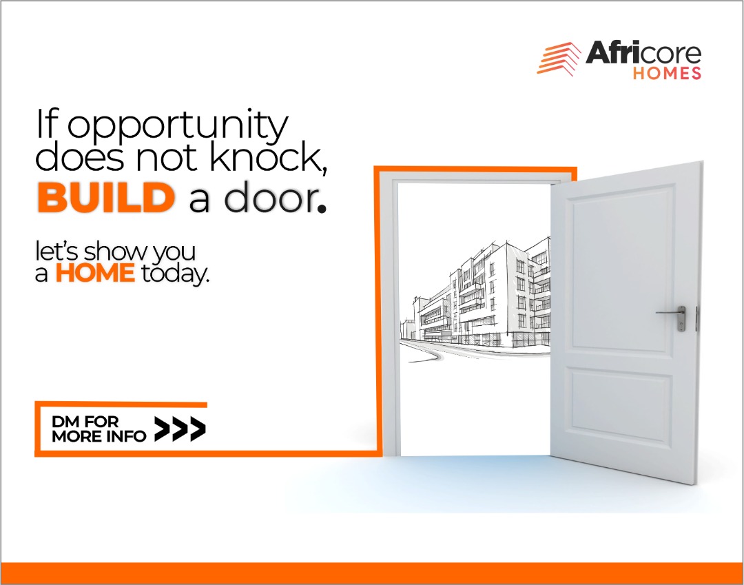 africoreltd's tweet photo. Some people say that opportunity only knocks once. We've not found that to be true. Opportunity knocks often; it’s those who seize the opportunity are few. Here’s an opportunity knocking now!
The time for you to acquire that dream property is here and now. #AfricoreHomes https://t.co/9vjjuuzV6t