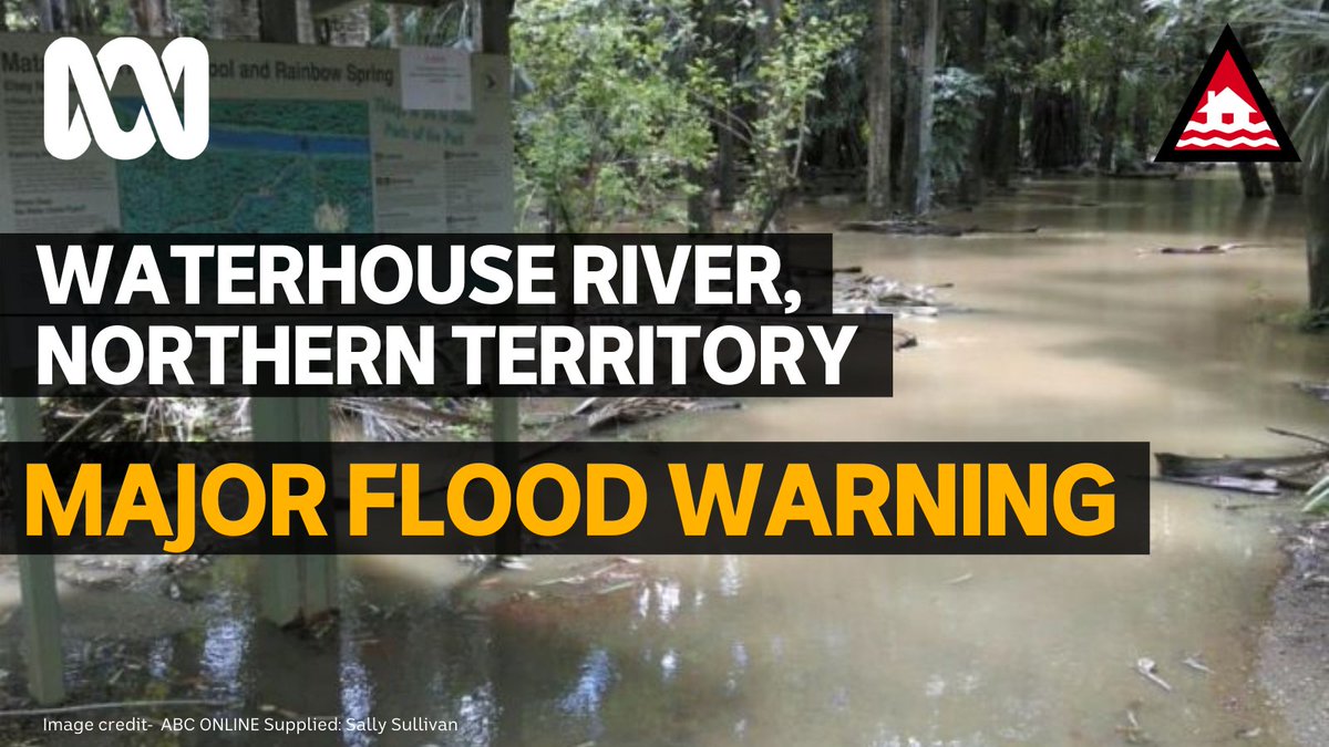 ‼️MAJOR FLOOD WARNING: NT ☔

Heavy widespread falls in the Waterhouse River catchment is causing major flooding.  

Further rainfall likely over the next few days.

Beswick Bridge peaked at 8.36m at 10:45am 

More info: <a href="/BOM_NT/">Bureau of Meteorology, Northern Territory</a>: bit.ly/3k2z3ug