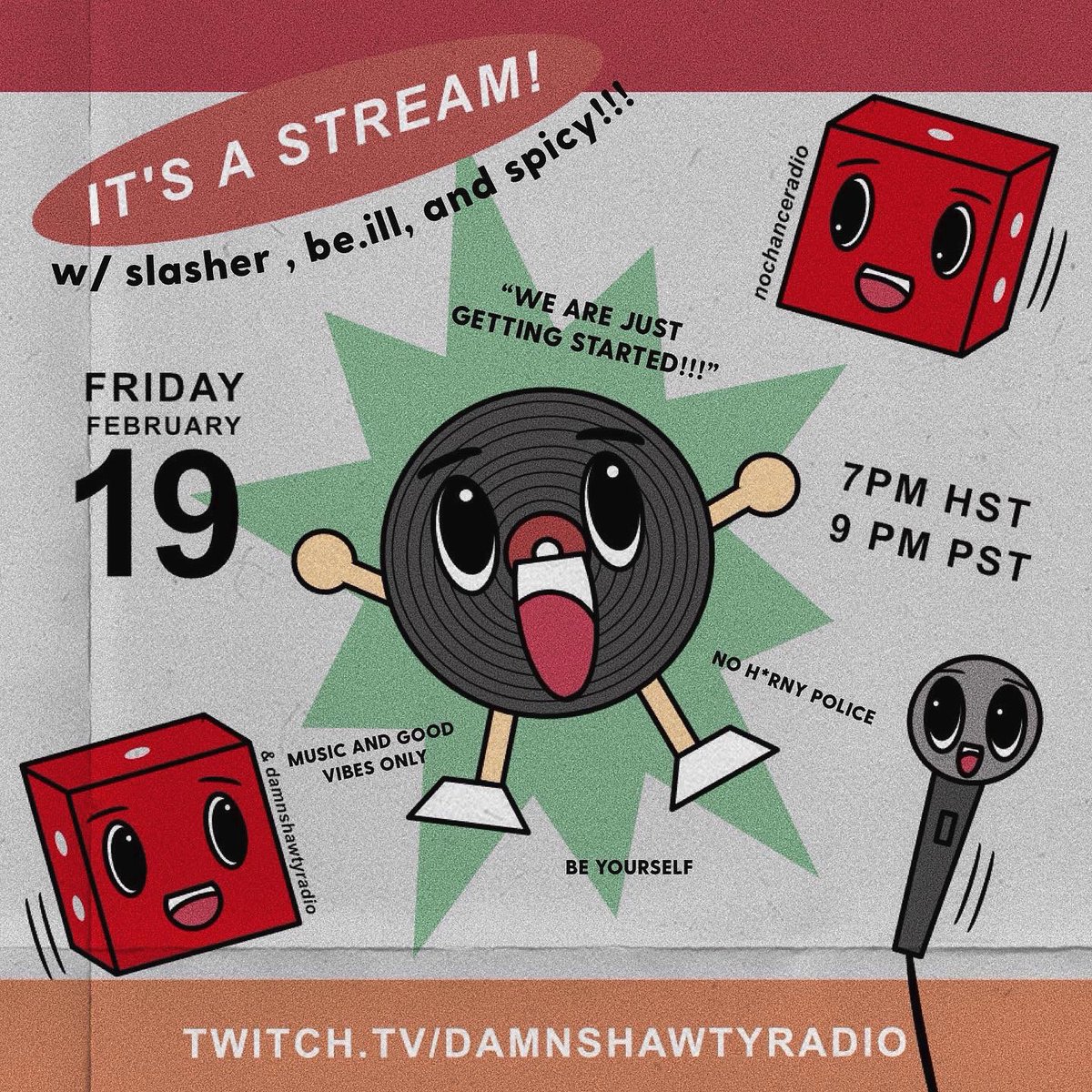 I’m DJing on damn shawty radio’s twitch channel tonight !! 9pm PST 🎲❤️ 

I haven’t DJed on stream forreal forreal since November LOL so here go nothin 🙈

twitch.tv/damnshawtyradio
