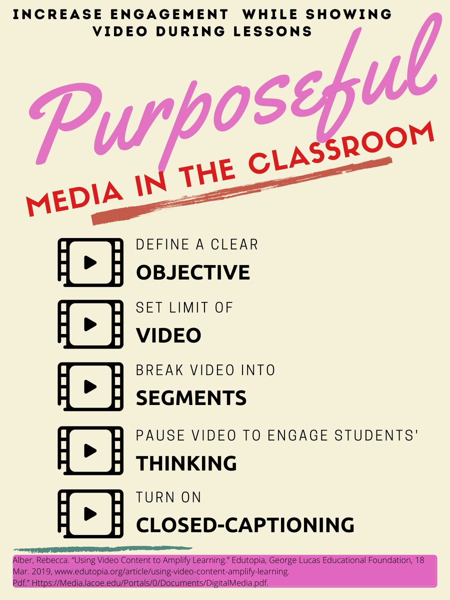 Always good to remind ourselves as educators to be purposeful in making instruction choices #edchat #edtechchat