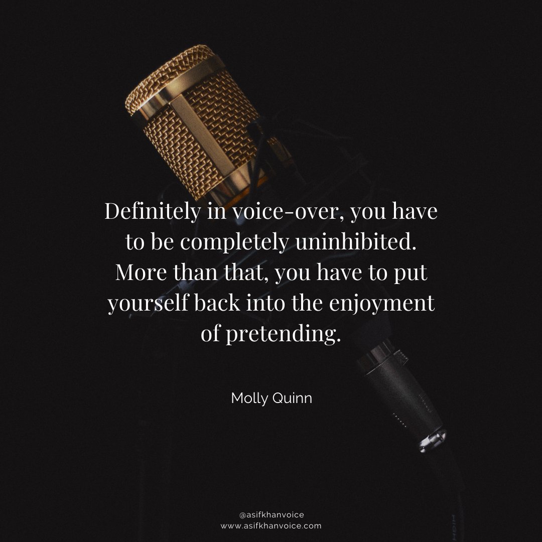 akvoiceover's tweet photo. Definitely in voice-over, you have to be completely uninhibited. More than that, you have to put yourself back into the enjoyment of pretending.
#indianvoiceoverartist #voiceoverartist #voiceovertalent #asifkhanvoiceovers https://t.co/d9s1JkTnvw