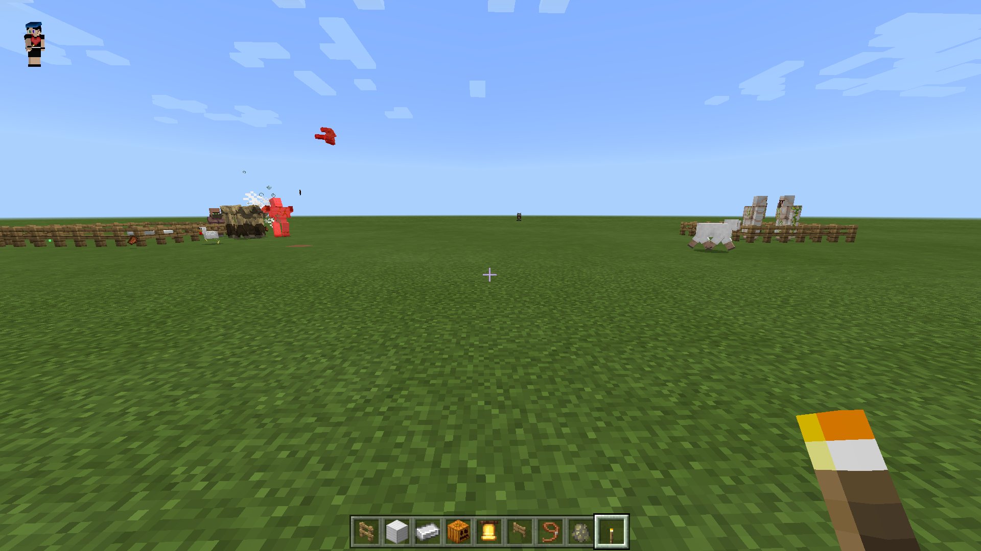 Tessingame マイクラ マインクラフト 統合版 Addons Baby Iron Golem 左で村人さんを守ろうと戦っているのが ベルを与えたゴーレムです ベルを与えていない右のゴーレム 2 体は 知らんぷり 笑 ゴーレム側のフェンスゲートは開けてあります