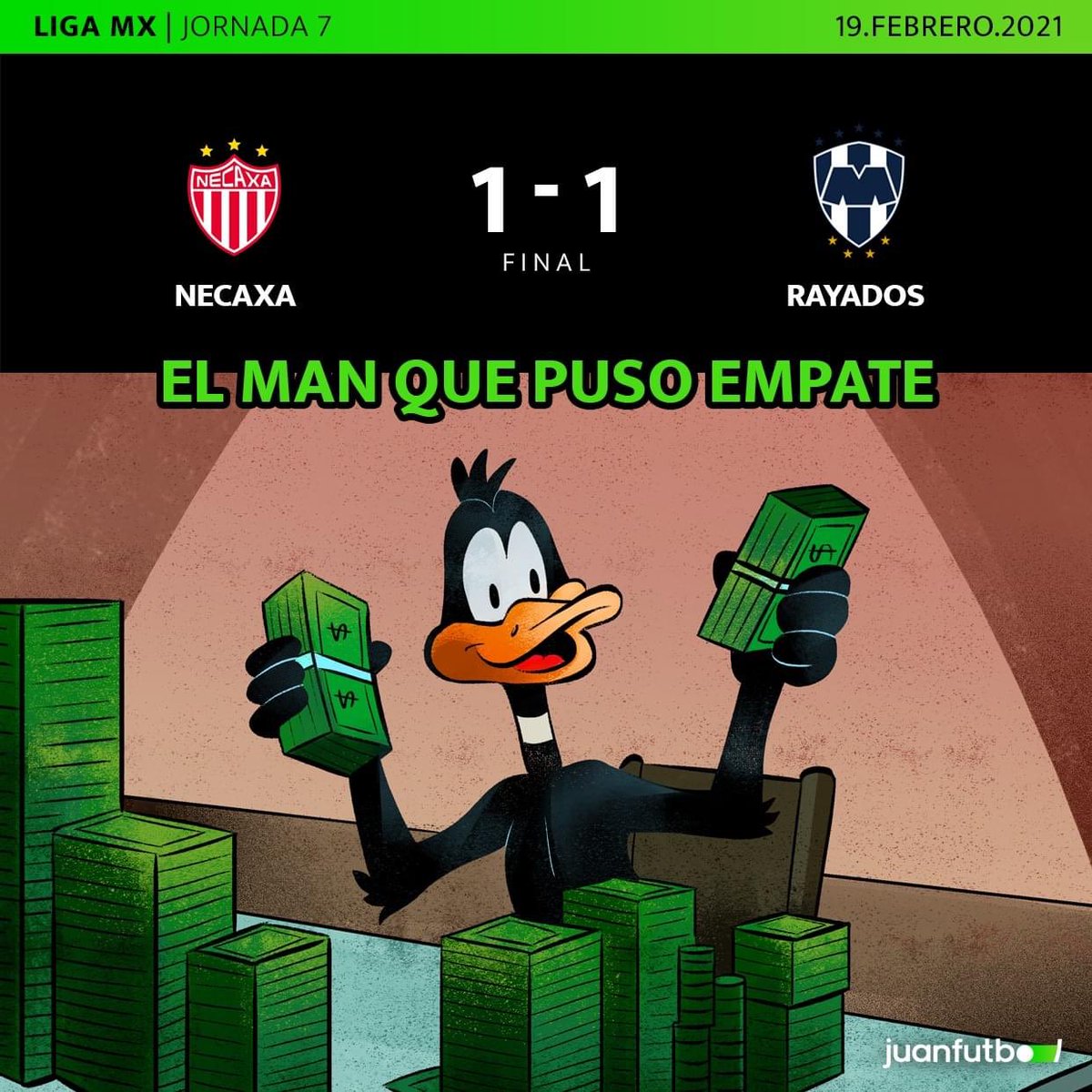 ¡SE ACABÓ!
Monterrey sigue sin convencer y empata contra Necaxa. Los del Vasco tuvieron varias ocasiones para sentenciar pero perdonaron. Los goles fueron de Meza y Barragán. https://t.co/6LM8Y8r34u