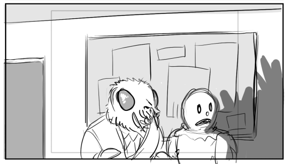 Oh, WOW, I completely forgot about this little storyboarding exercise I did in 2015 about Horror Movie High School and little Nerdy Godjira! 