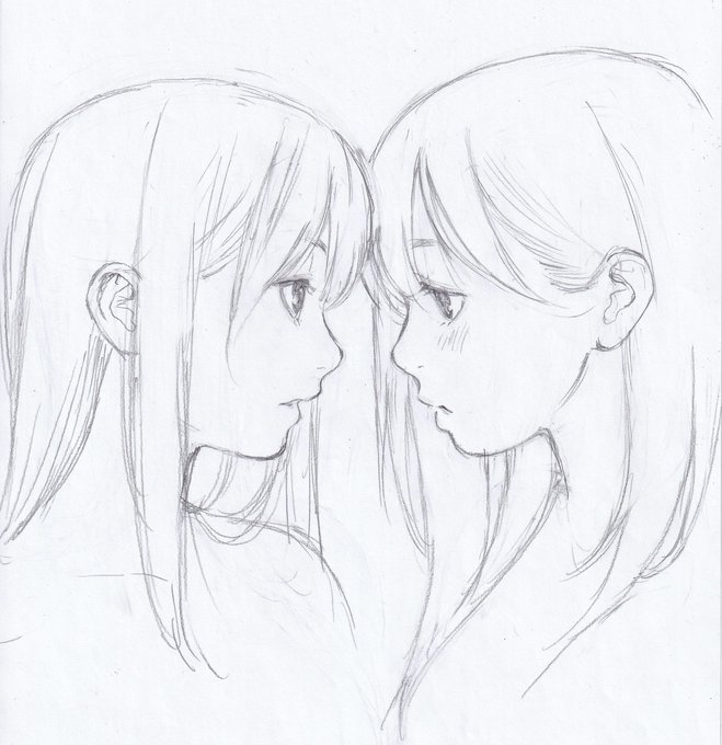 例の😌

#教えてもらいたガール 
#sketchvsfinal 
Sketch                                           Final 