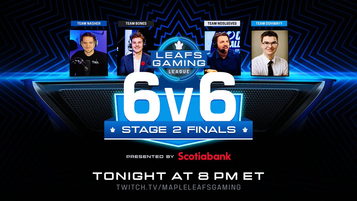 NoSleevesGaming's tweet image. Tonight we find out which team will win Stage 2 of Leafs Gaming!

Tune in at 8PM to see Team NoSleeves win it all!

Dont miss the action -- twitch.tv/mapleleafsgami…

#LeafsGaming | @scotiahockey