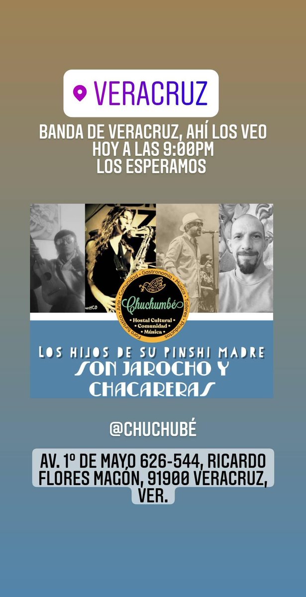 DemissArenal's tweet photo. Es hoy bandita de #Veracruz
#Chuchumbé
#MusicaBuenaOnda https://t.co/ID2A9vFbgp