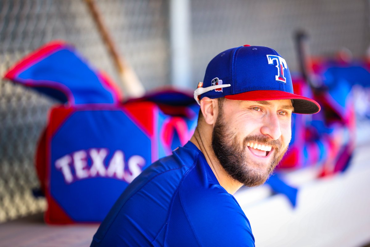 i wish i was as happy about anything in my life as Joey Gallo is in this picture at Rangers Spring Training today